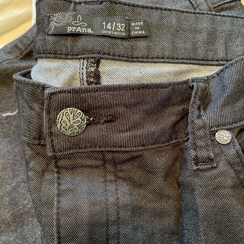 EUC Black Denim Prana Jeans size 14